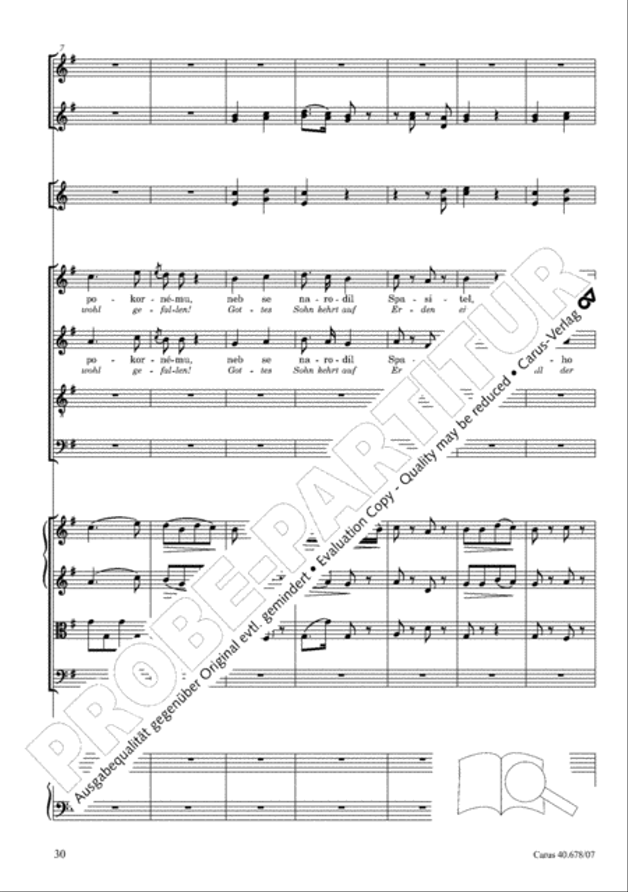 Missa pastoralis bohemica 4-Part scores gallery preview page 43