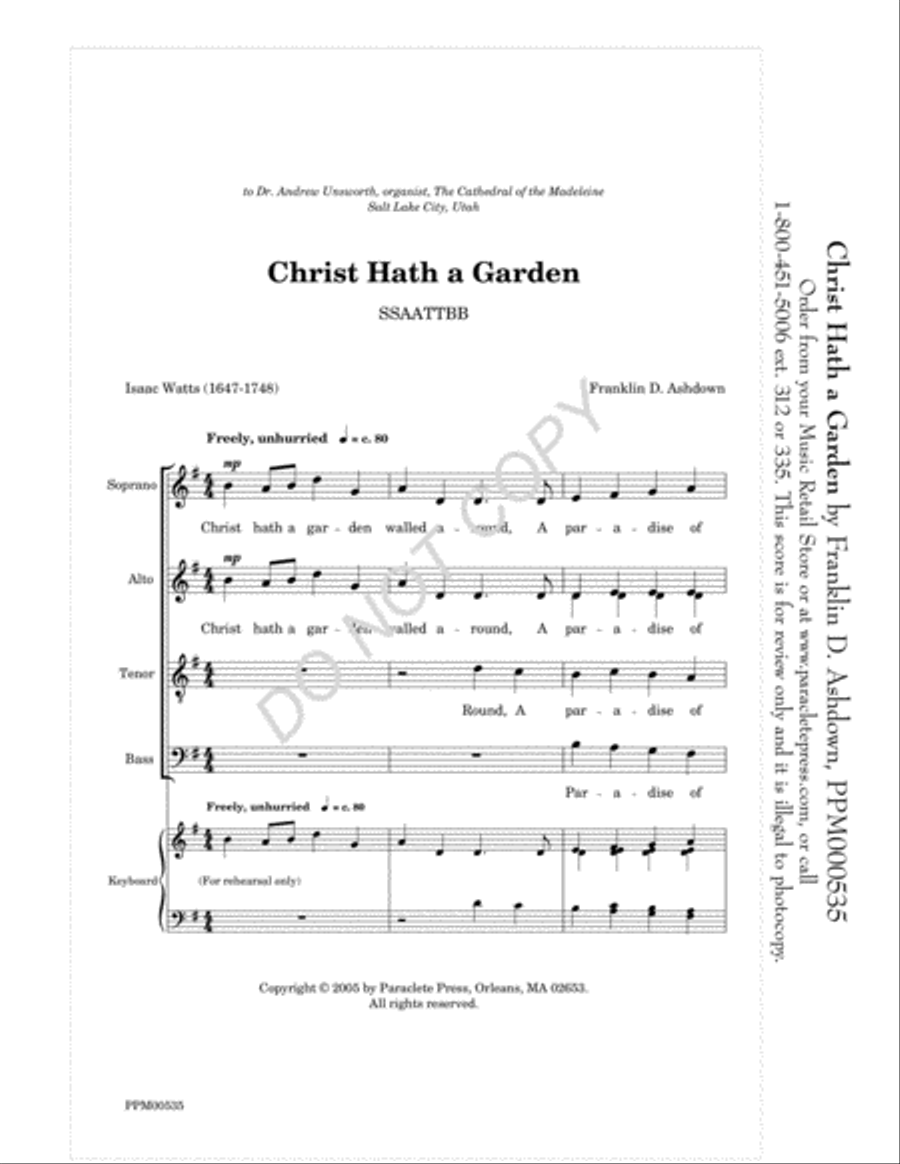 Christ Hath a Garden Christ Hath a Garden Divisi scores gallery preview page 2