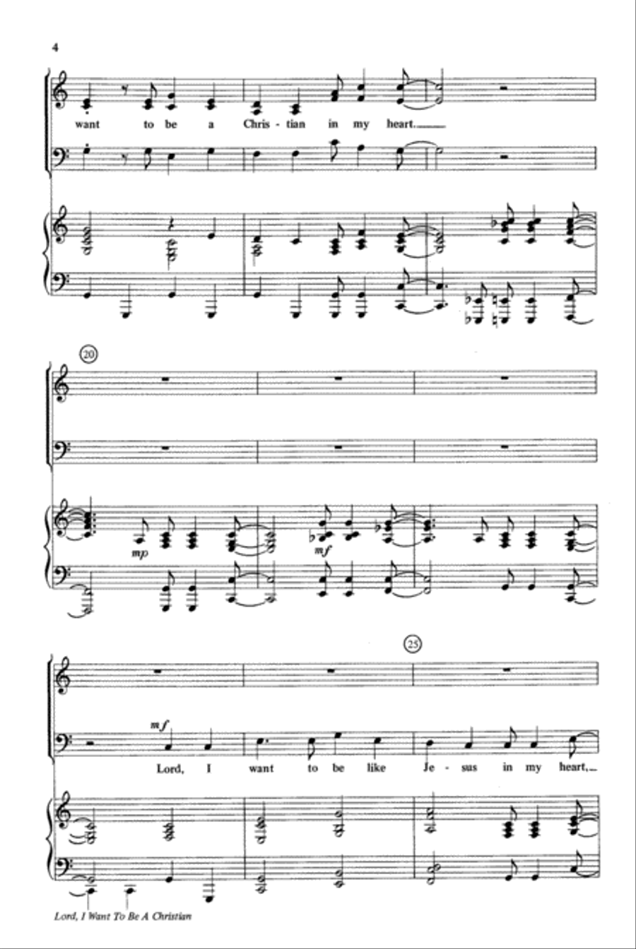 Lord, I Want to Be a Christian - Three-Part 3-Part scores gallery preview page 4