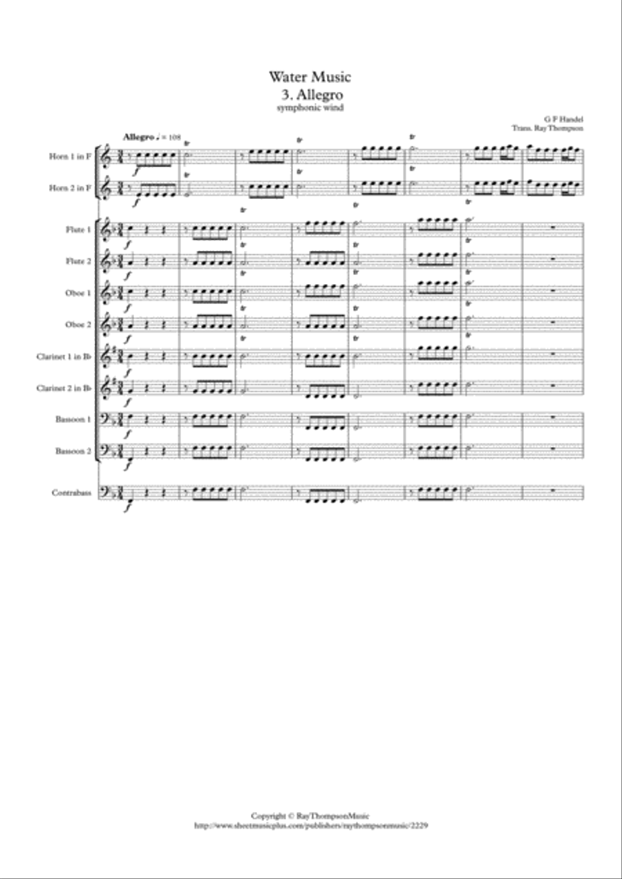 Handel: 3. Allegro from Suite No, 1 in F (HWV348) 