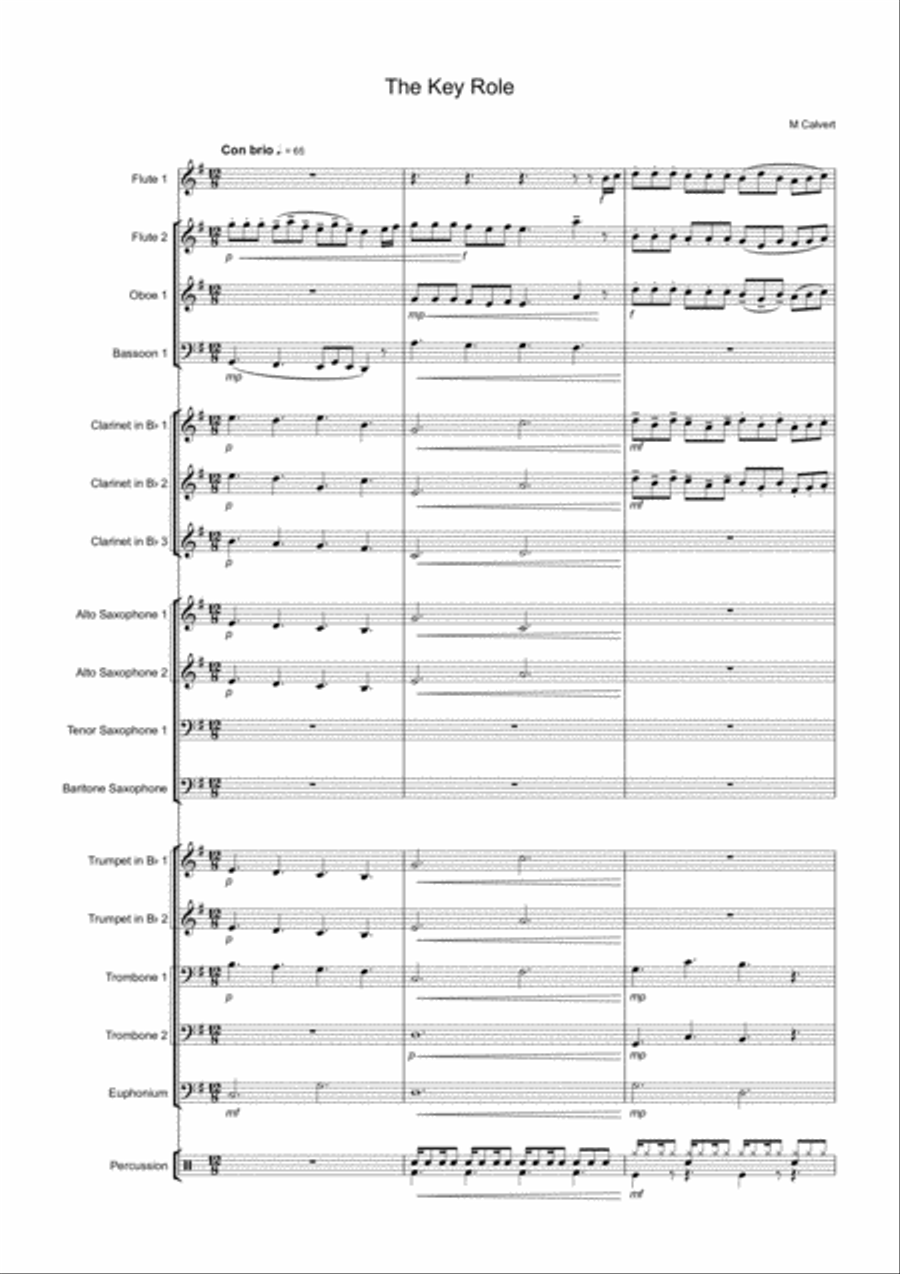 Key Role Key Role Concert Band scores gallery preview page 1