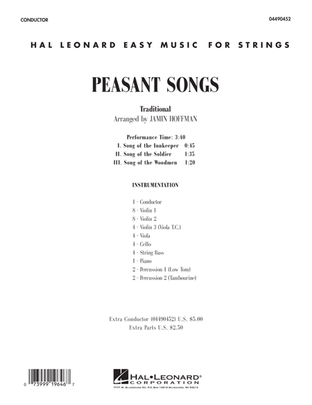 Peasant Songs - Full Score