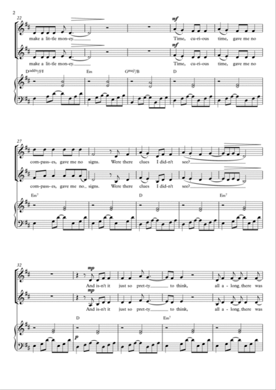 Invisible String High Voice scores gallery preview page 2