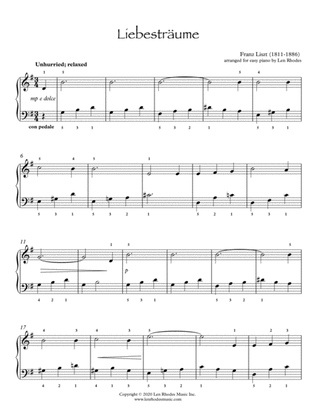 Liszt - Liebesträume, easy piano