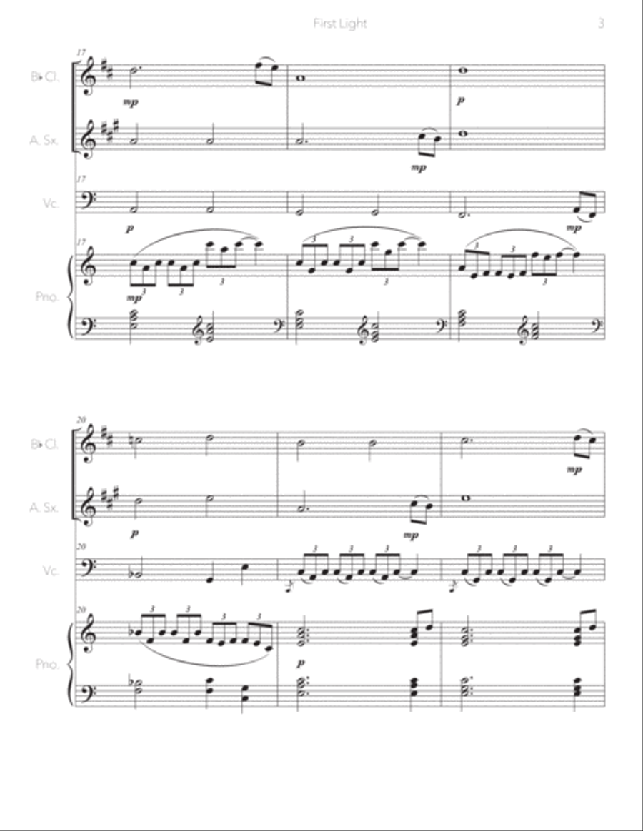 First Light First Light Small Ensemble scores gallery preview page 3
