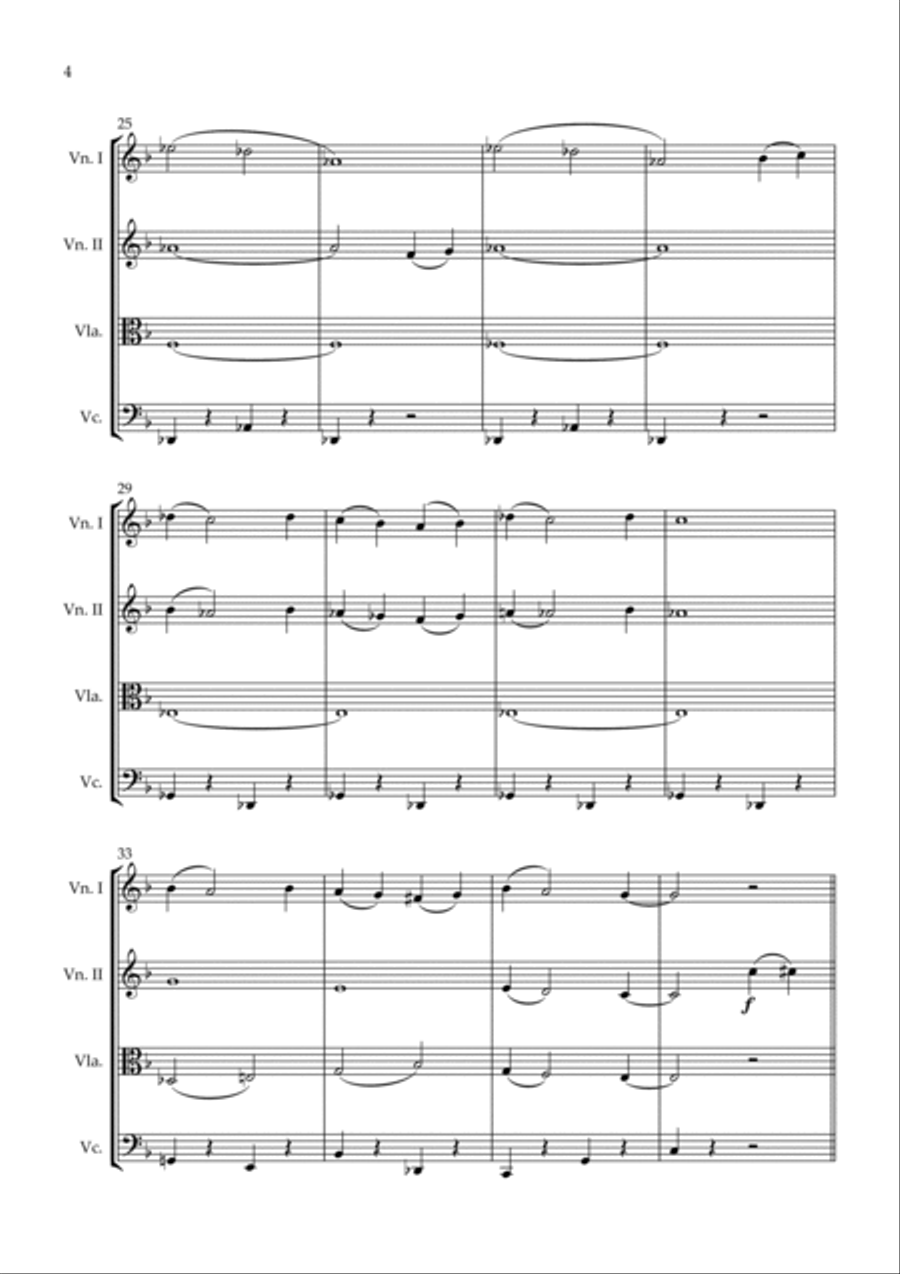 A Passage To India (adela) String Quartet scores gallery preview page 4