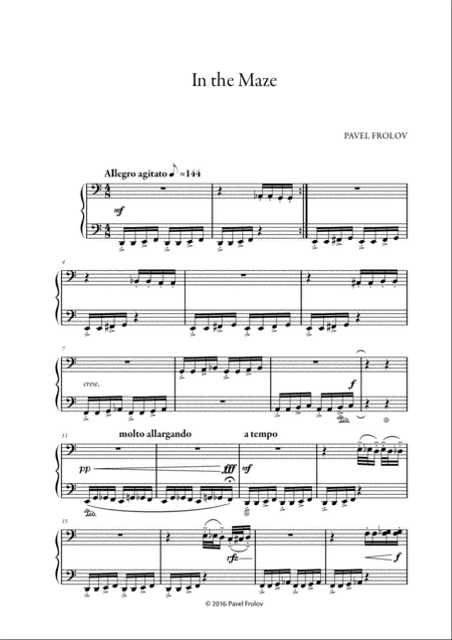In the Maze In the Maze Easy Piano scores gallery preview page 1