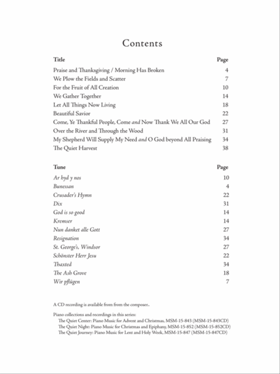 The Quiet Harvest Piano Solo scores gallery preview page 3