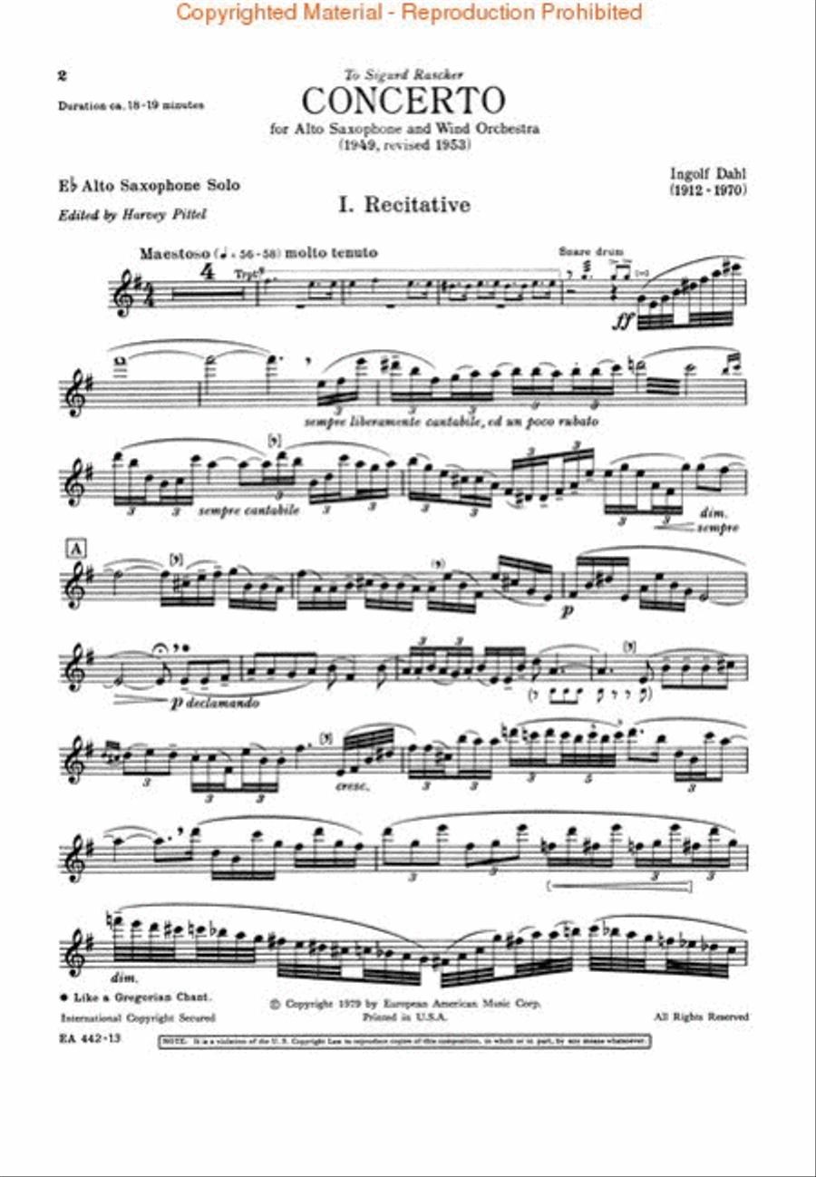 Concerto Alto Saxophone scores gallery preview page 4