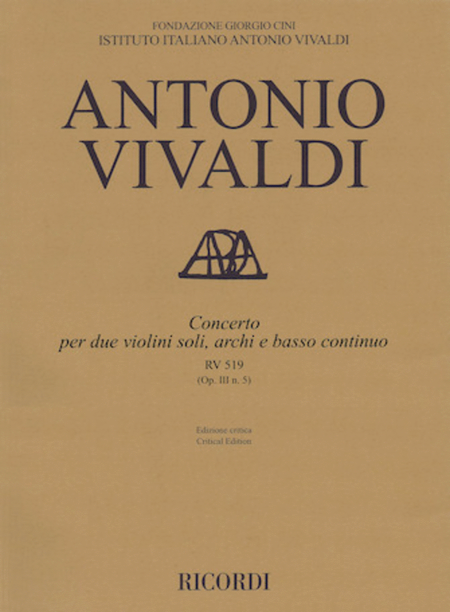 Concerto in A Major for 2 Violins, Strings and Basso Continuo