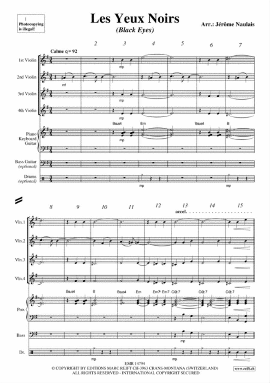 Les Yeux Noirs Violin scores gallery preview page 3