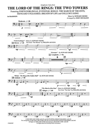 The Lord of the Rings: The Two Towers, Symphonic Suite from: Bassoon