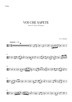 Mozart - Voi Che Sapete (for Viola)