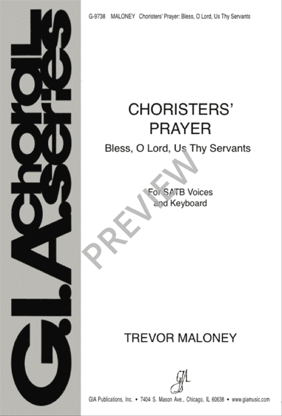 Choristers' Prayer 4-Part scores gallery preview page 2