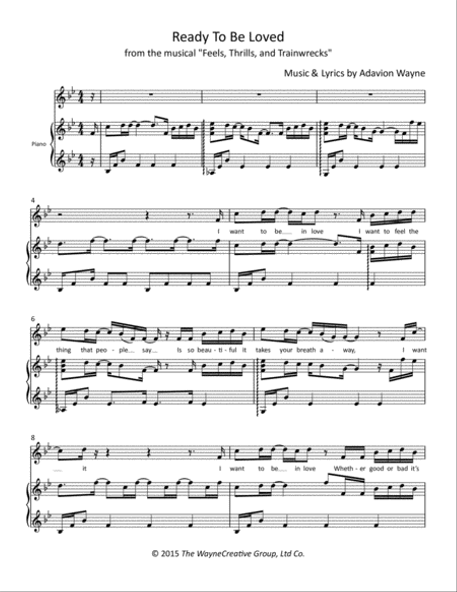 Ready To Be Loved Voice scores gallery preview page 1