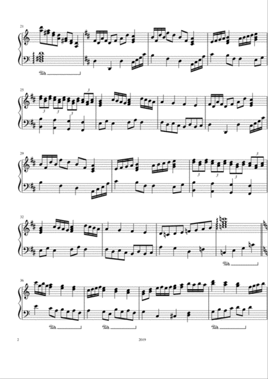 El Coyote Azul (The Blue Coyote) Piano Solo scores gallery preview page 2