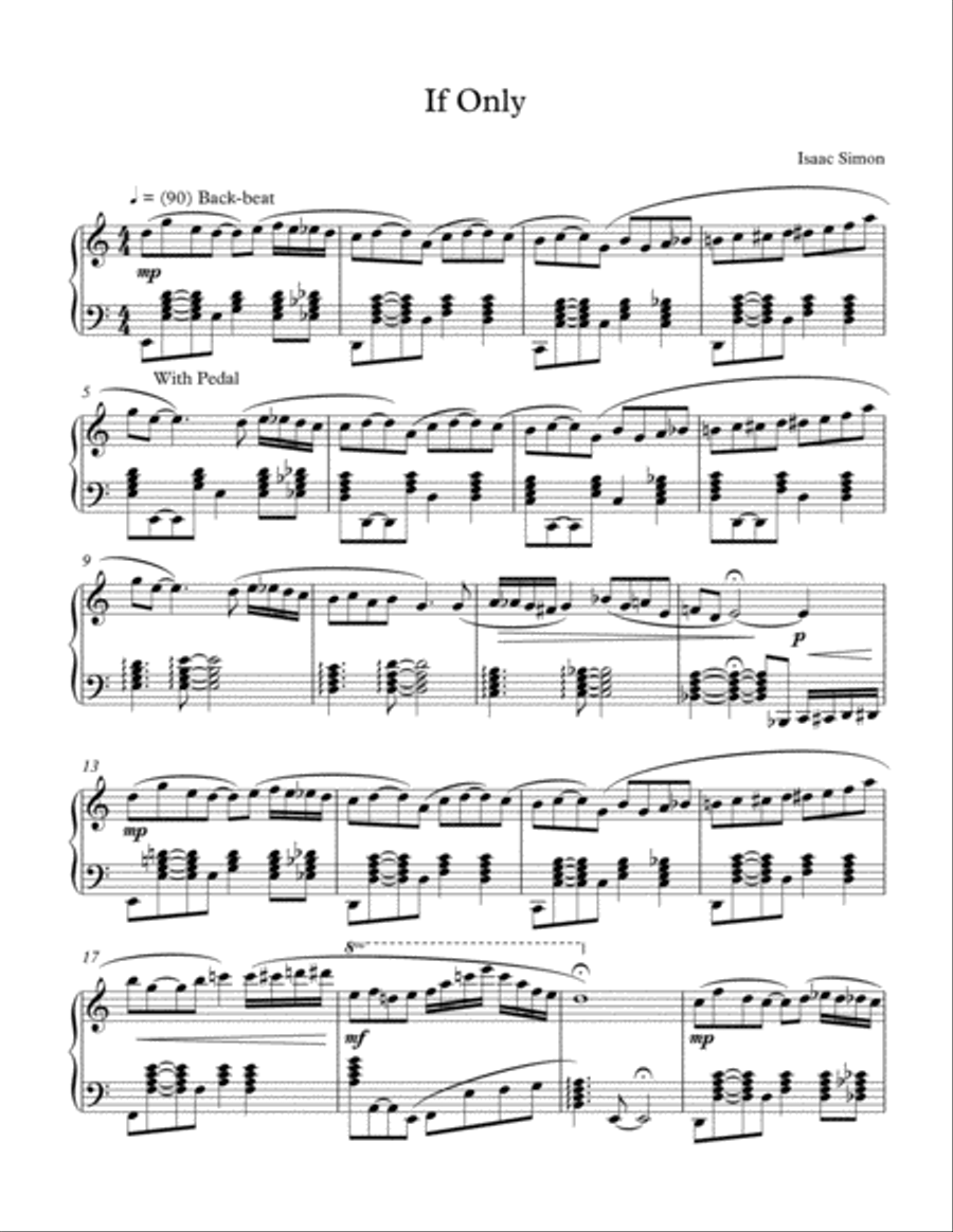 If Only Piano Solo scores gallery preview page 1