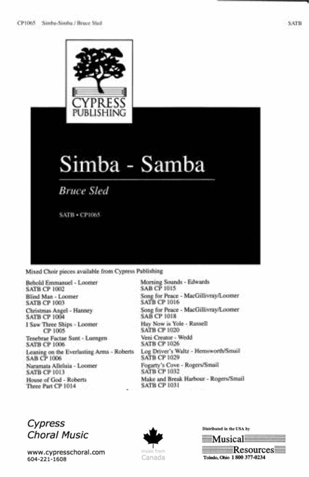 Simba Samba (SATB)