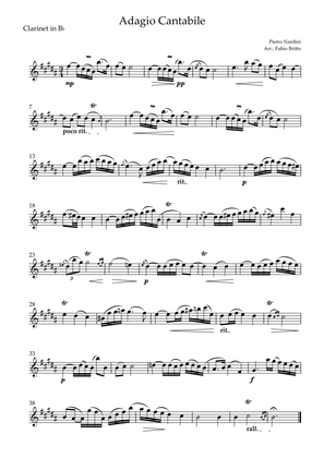 Adagio Cantabile (P. Nardini) for Clarinet in Bb Solo