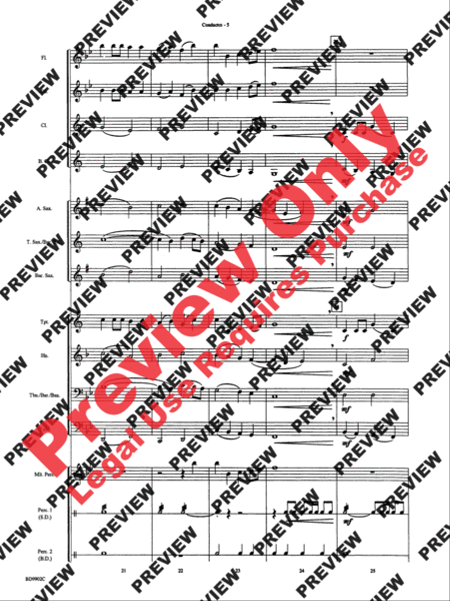 Then Come the Heroes Concert Band scores gallery preview page 7