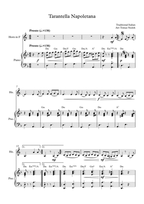 Book cover for Tarantella Napoletana Horn in F and Piano