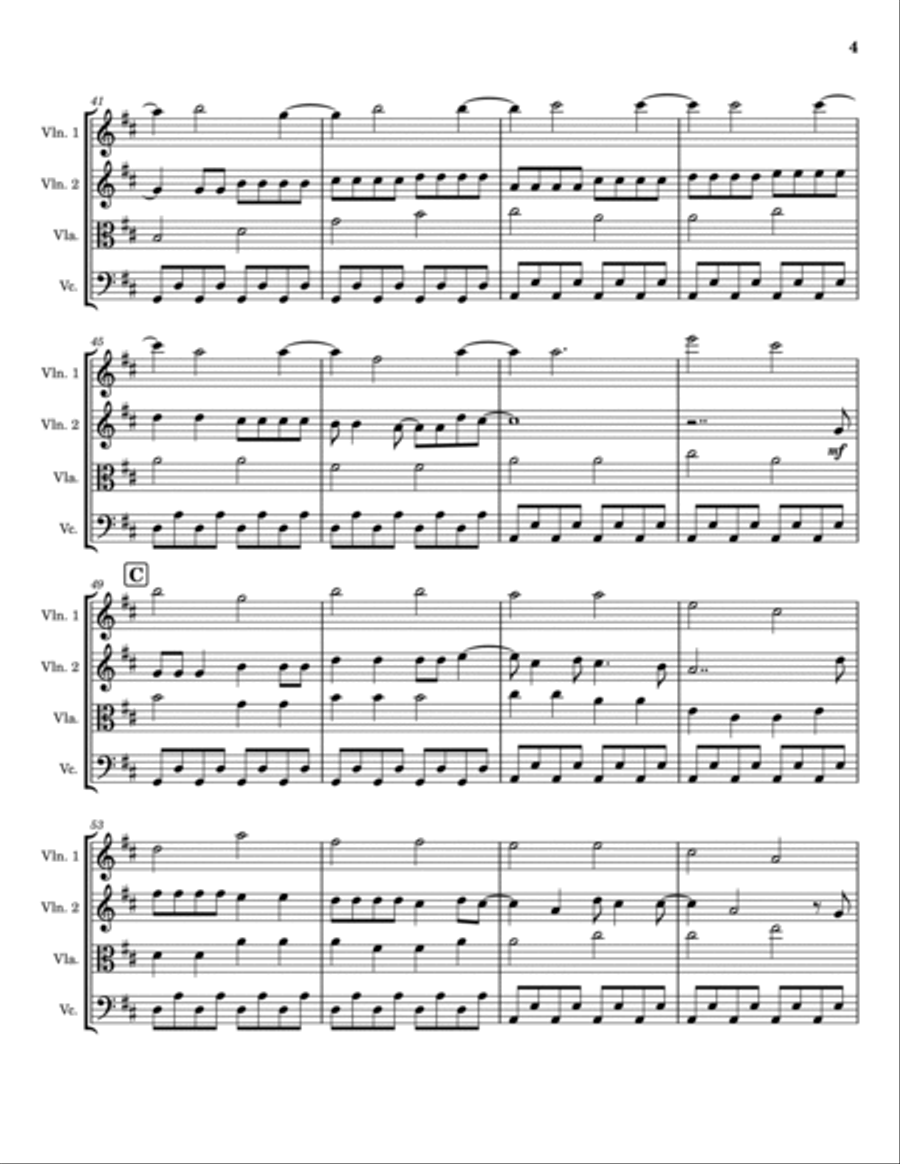 Cough Syrup String Quartet scores gallery preview page 4