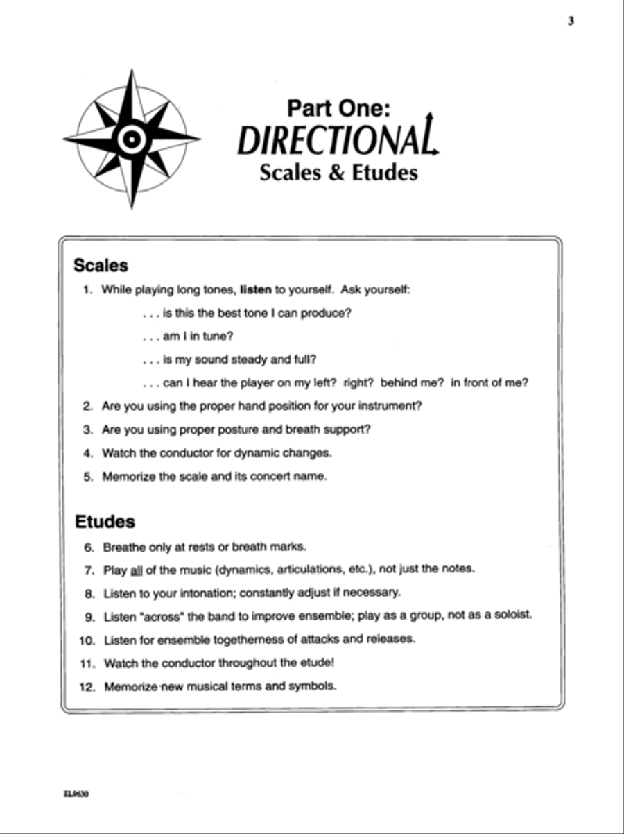 Directional Warm-Ups for Band (concert band method book - Part Book Set H: Euphonium TC/BC, Tuba Concert Band scores gallery preview page 3