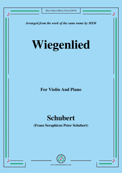 Schubert-Wiegenlied,for Violin and Piano image number null