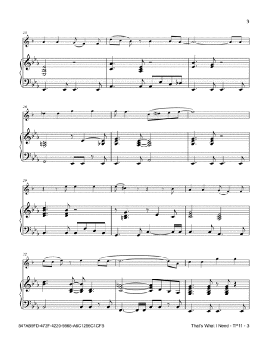 That's What I Need That's What I Need Trumpet Solo scores gallery preview page 3