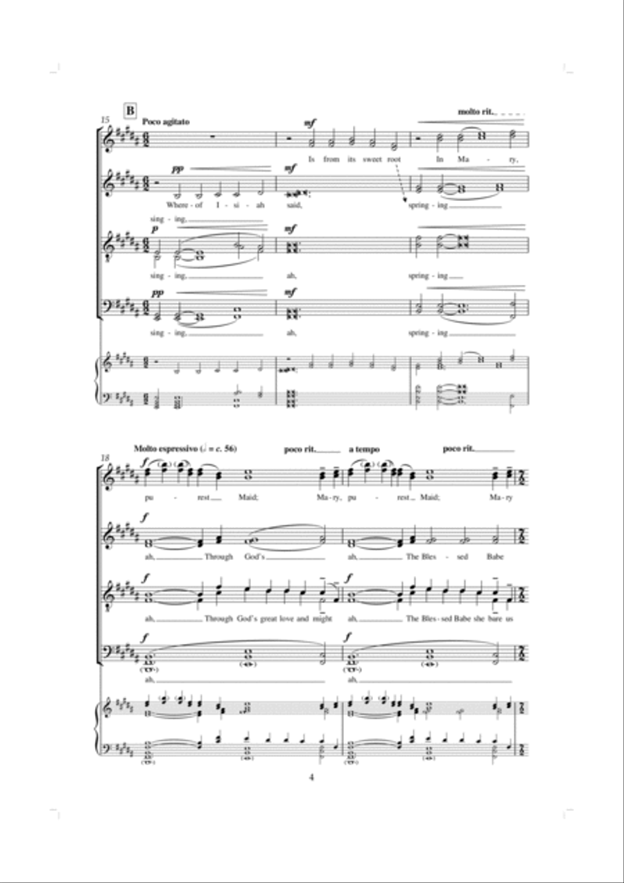 A Spotless Rose 4-Part scores gallery preview page 4