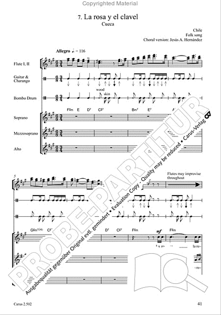 Makumbebe II. Latin American Choral Repertoire. Carmina mundi. Music + CD Choir scores gallery preview page 42