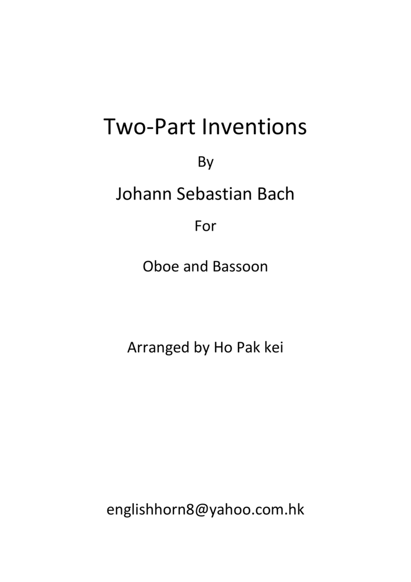 Two-Part Inventions for Oboe and Bassoon
