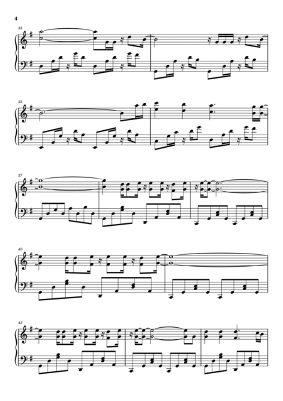 Hero Piano Solo scores gallery preview page 4