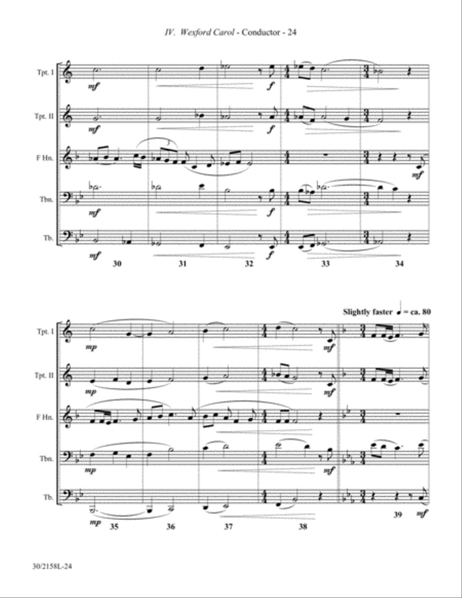 Christmas Suite for Brass Quintet Brass Quintet scores gallery preview page 22