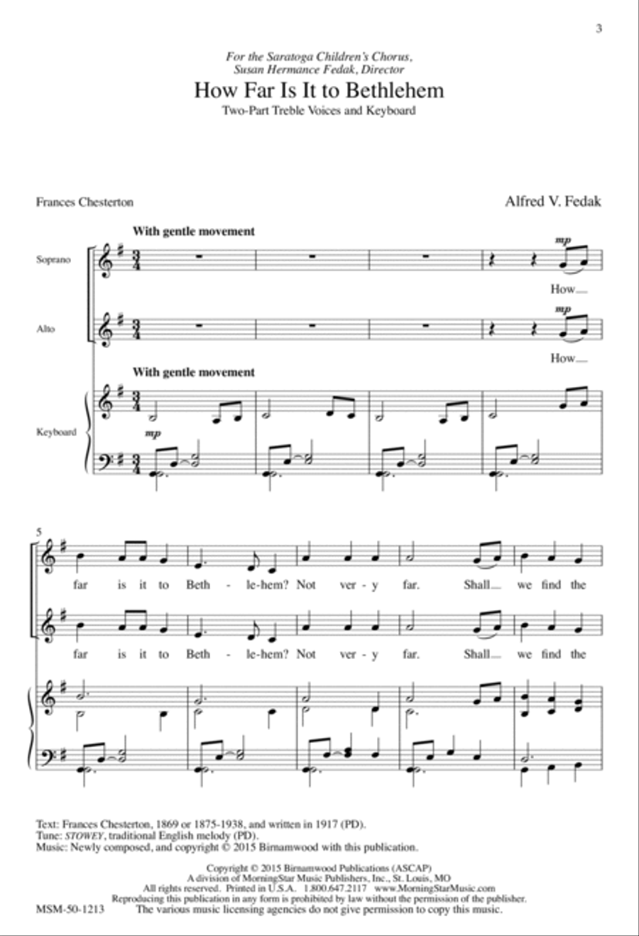 How Far Is It to Bethlehem? 2-Part scores gallery preview page 2