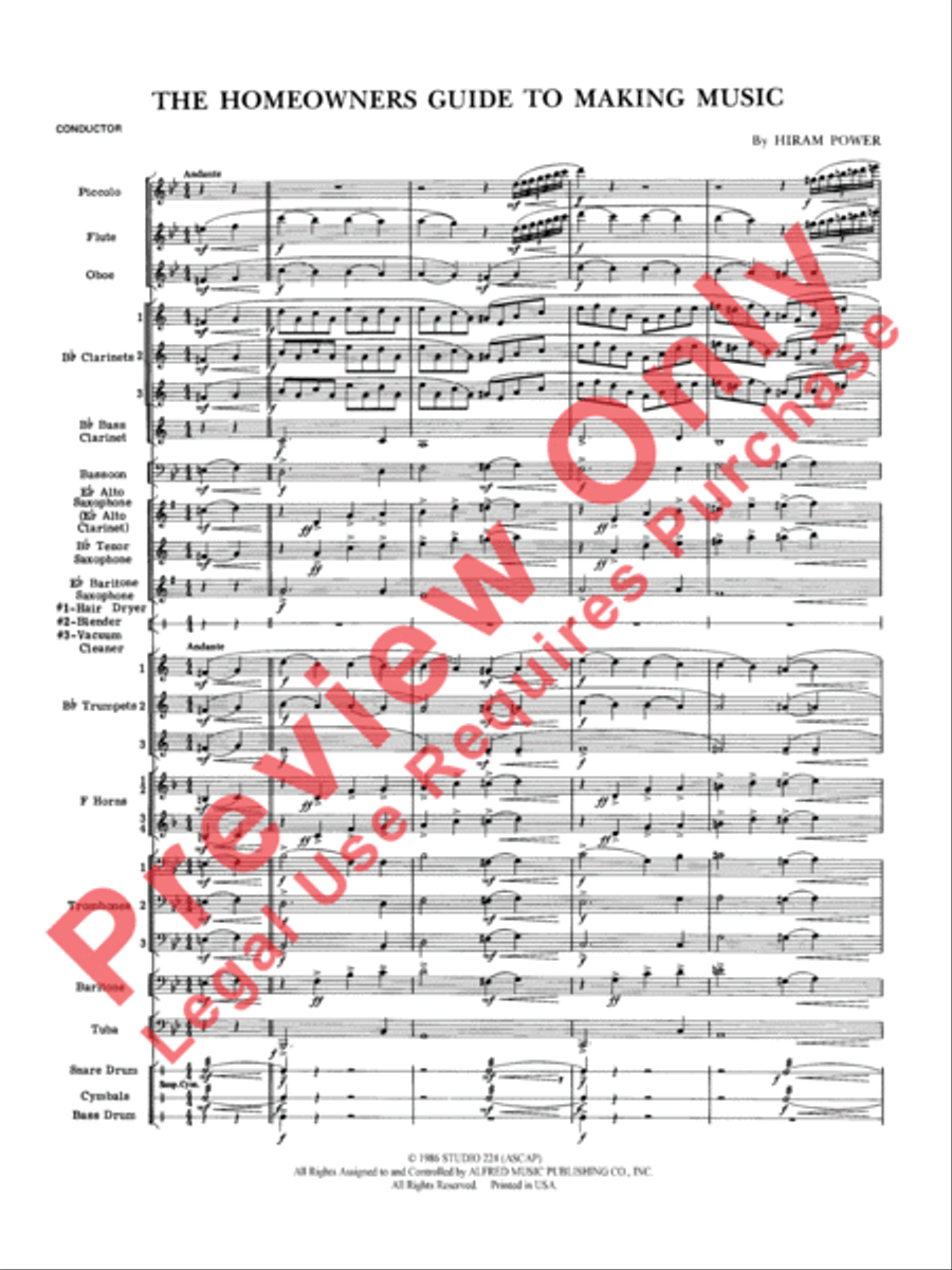 The Homeowners Guide to Making Music Concert Band scores gallery preview page 4