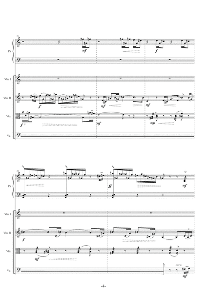琵琶與弦樂四重奏 for pipa and string quartet String Quartet - Digital Sheet Music