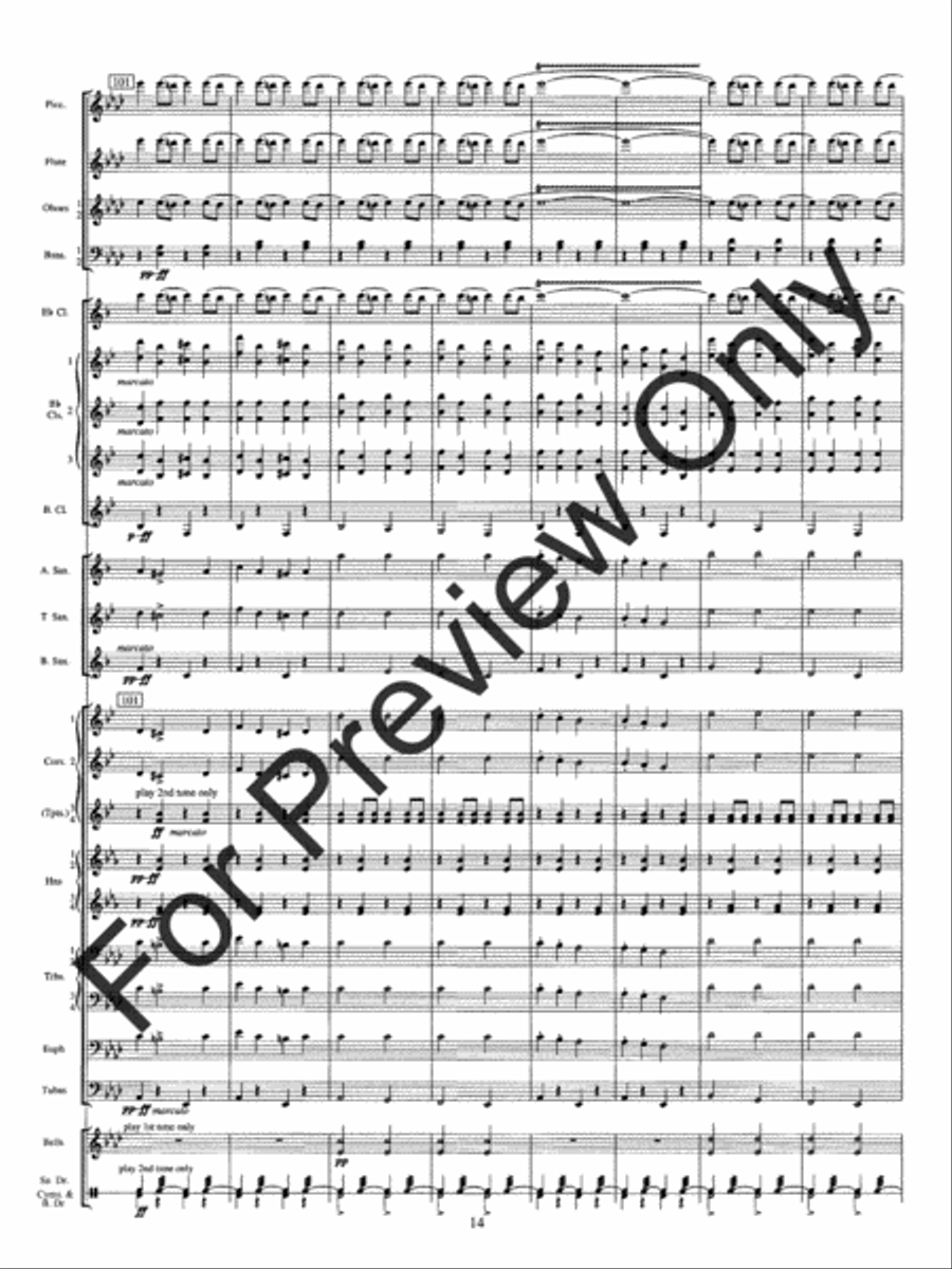 Solid Men To The Front Concert Band scores gallery preview page 18
