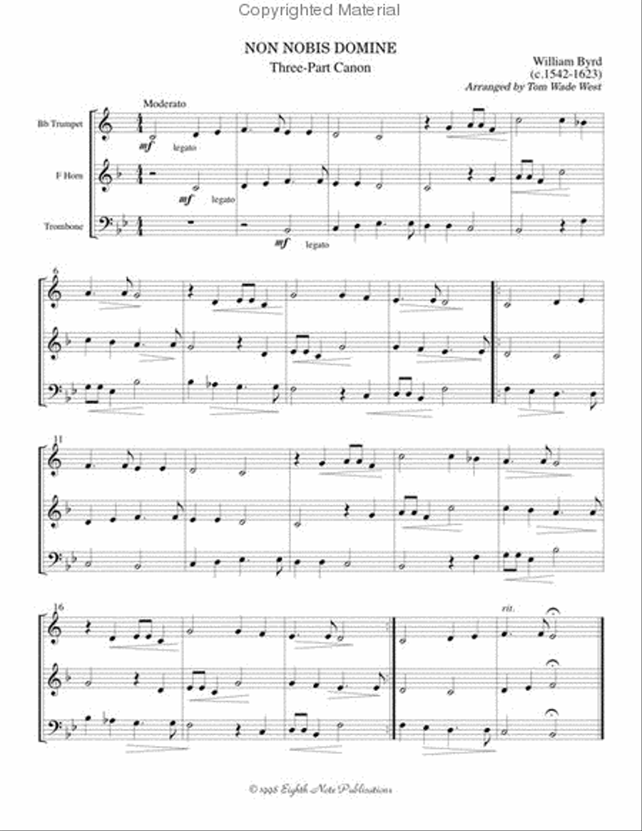 Trios for Developing Brass Players, Volume 1 Brass Ensemble scores gallery preview page 2