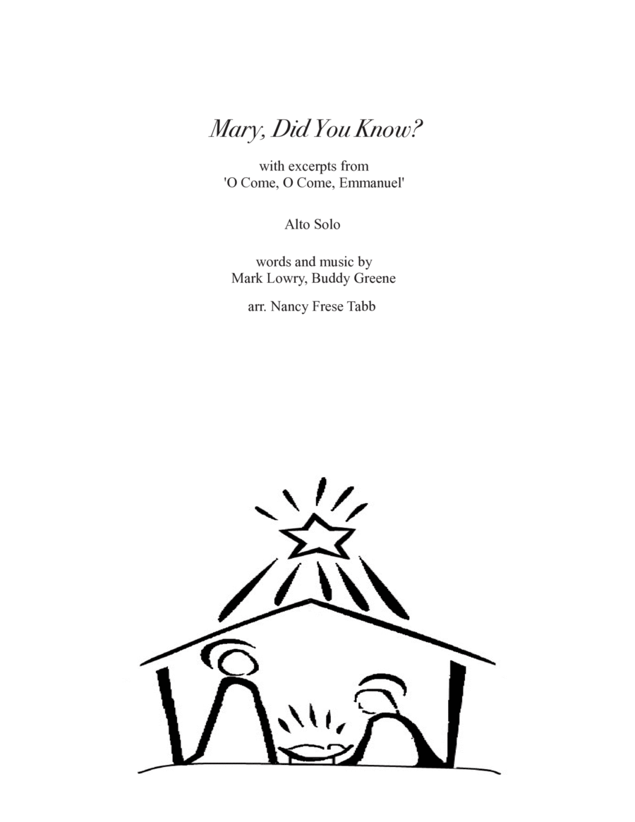 Mary, Did You Know? Alto Voice scores gallery preview page 1