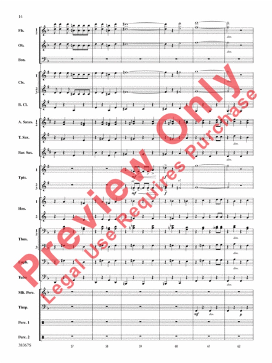 Highlights from Porgy and Bess Concert Band scores gallery preview page 15