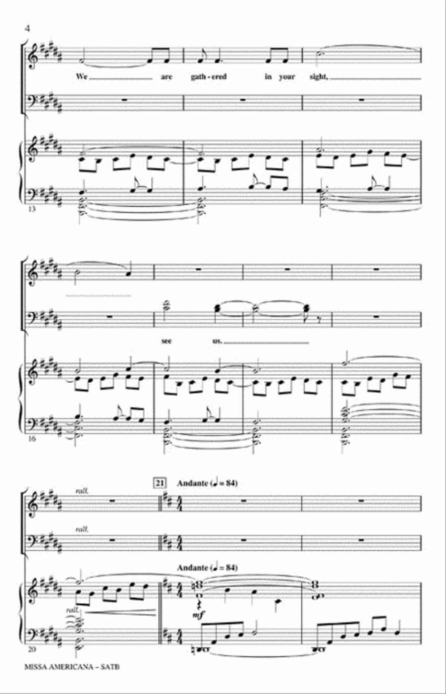 Missa Americana 4-Part scores gallery preview page 3