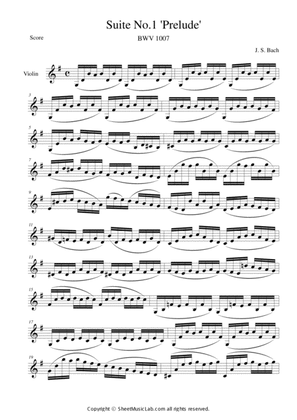 Book cover for Cello Suite No. 1 Prelude (BWV 1007)