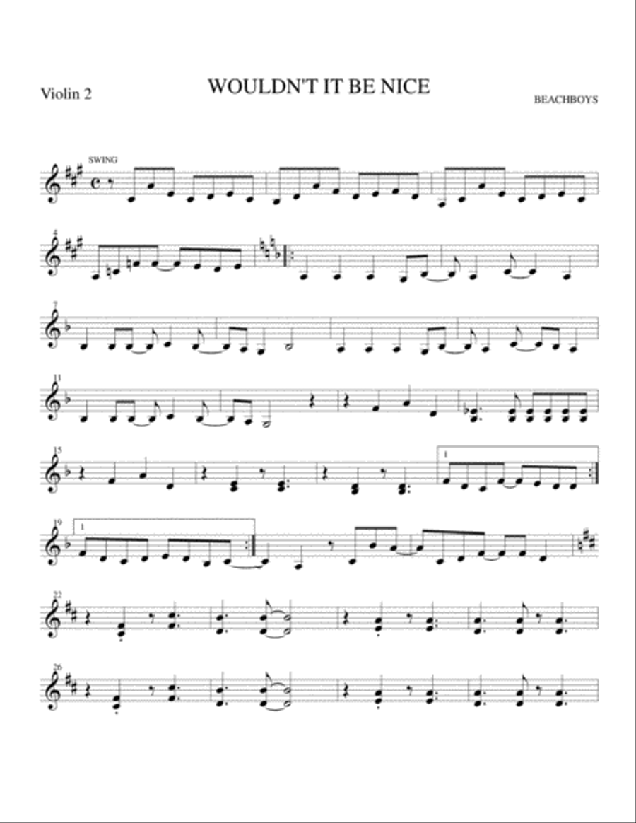 Wouldn't It Be Nice String Trio scores gallery preview page 3
