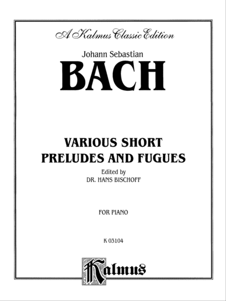 Various Short Preludes and Fugues Piano Solo scores gallery preview page 2
