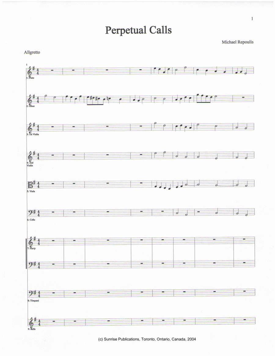Perpetual Calls Small Ensemble scores gallery preview page 1