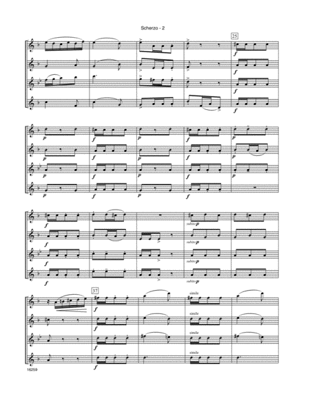 Scherzo (from String Quartet No. 1 In D)