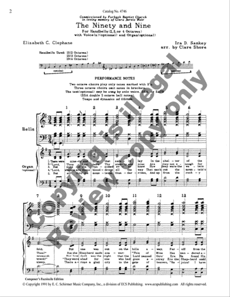 The Ninety & Nine Handbell Choir scores gallery preview page 4