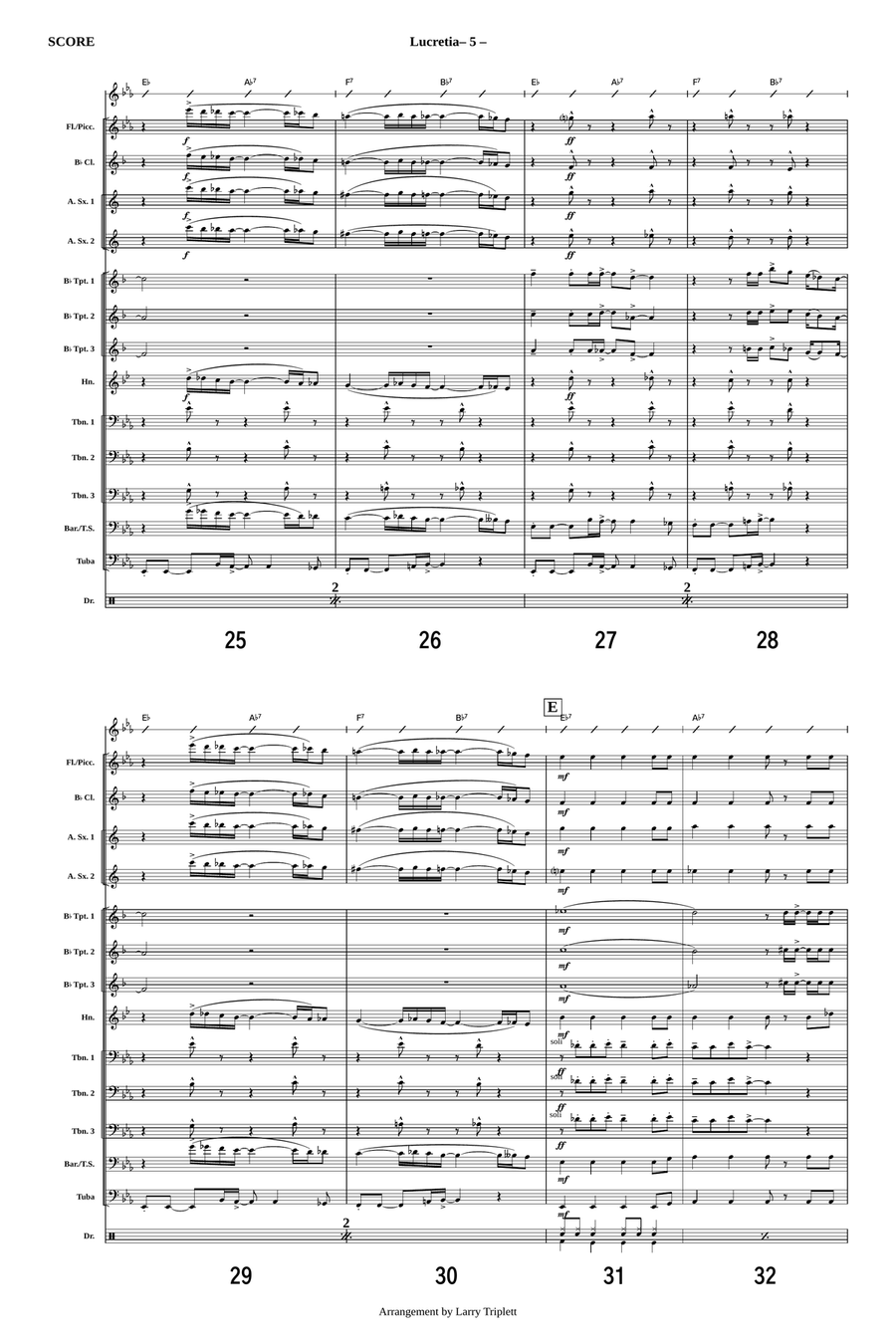 Lucretia Mac Evil Marching Band scores gallery preview page 4