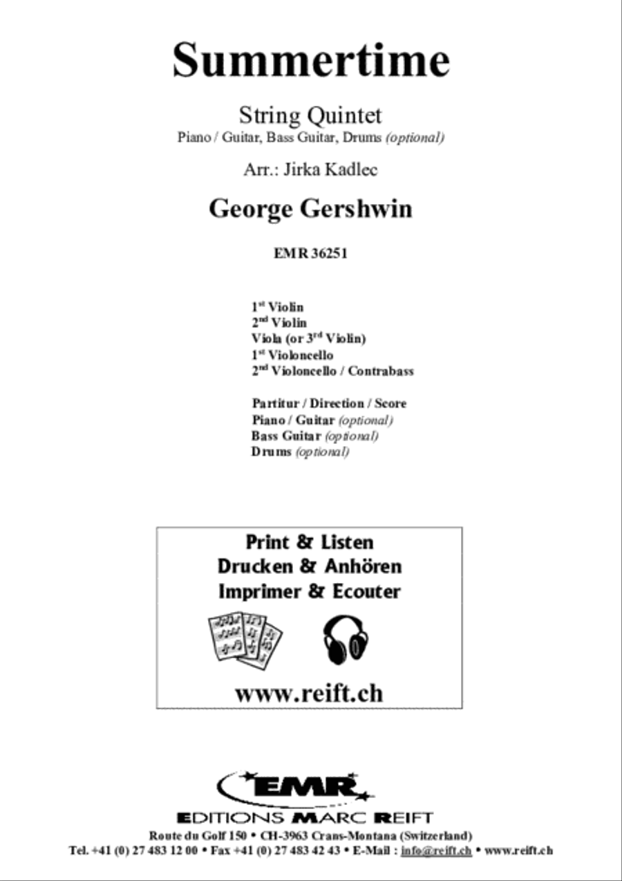 Summertime String Quintet scores gallery preview page 2